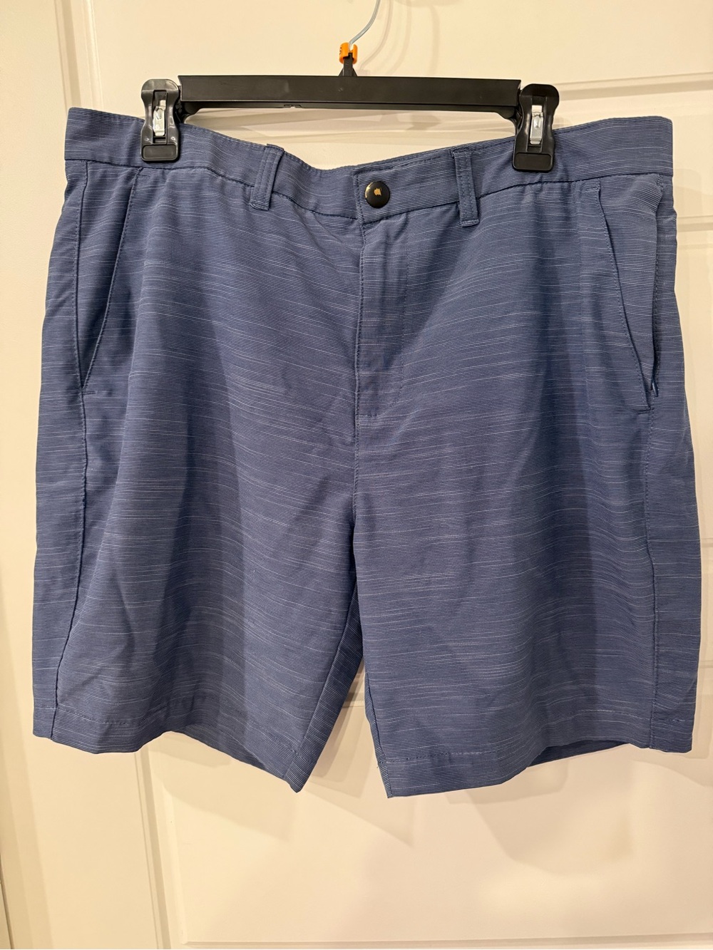 Apt. 9 Men's Heathered Blue Flat Front Shorts